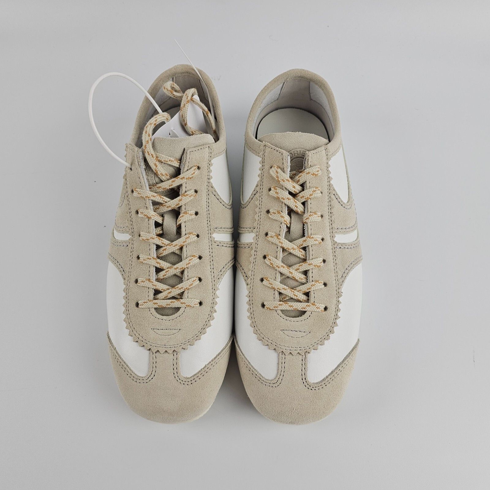 DRIES VAN NOTEN Women's Beige/White Leather Sneakers New And