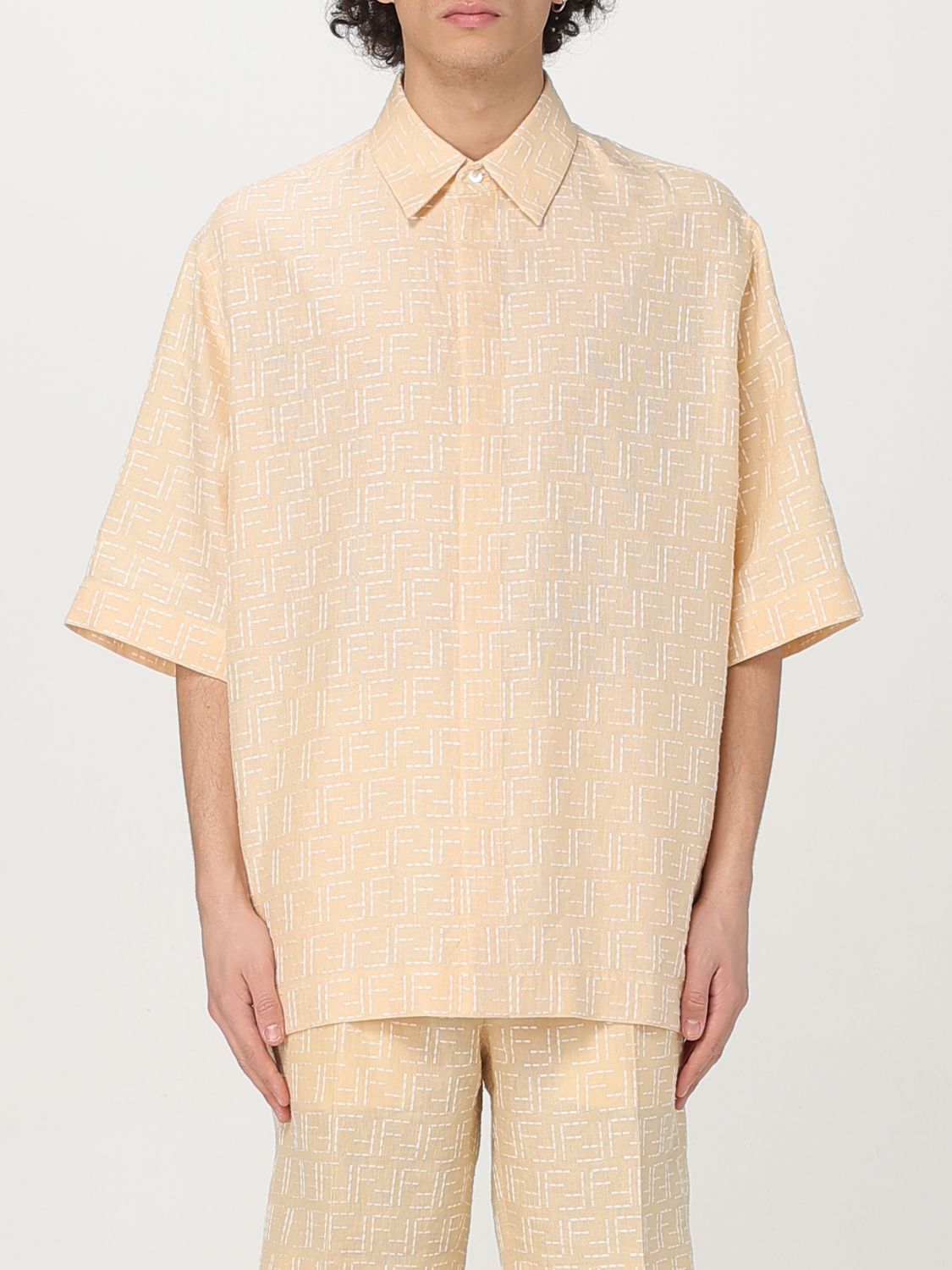 Fendi Fendi Shirt Men Butter Size US M / EU 48-50 / 2 - 1 Thumbnail