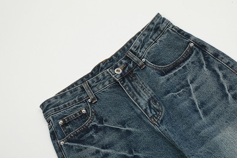 Japanese Brand American high street vibe vintage washed distressed jeans Size US 32 / EU 48 - 3 Thumbnail