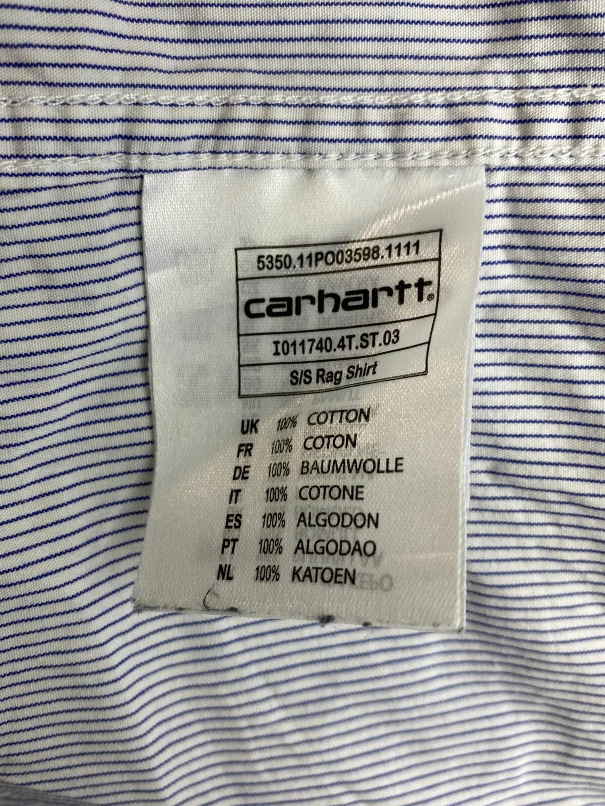 Carhartt Carhartt Rag Shirt White Stripe Shirt Size M 15.5 / 39 Size US M / EU 48-50 / 2 - 11 Thumbnail