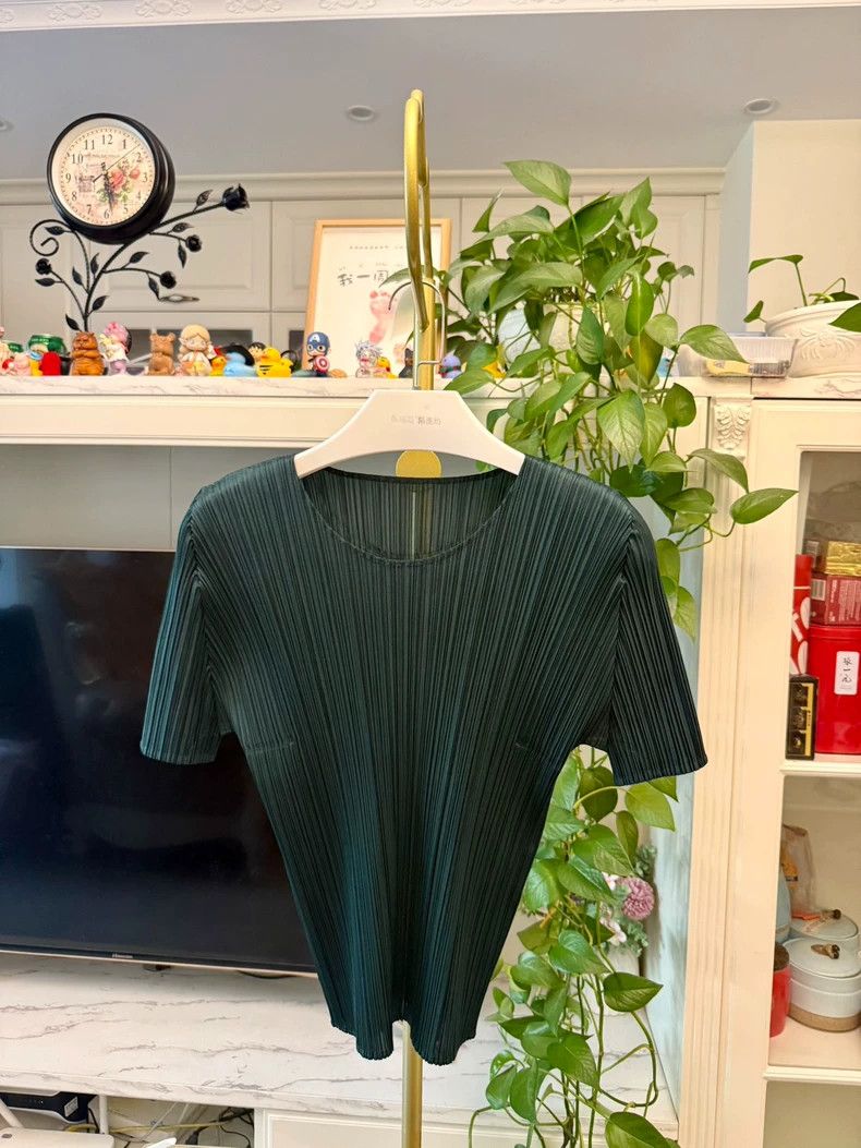 Issey Miyake issey miyake size:3 Dark green short-sleeved shirt 2505-Ne Size XXS / US 00 / IT 34 - 2 Thumbnail