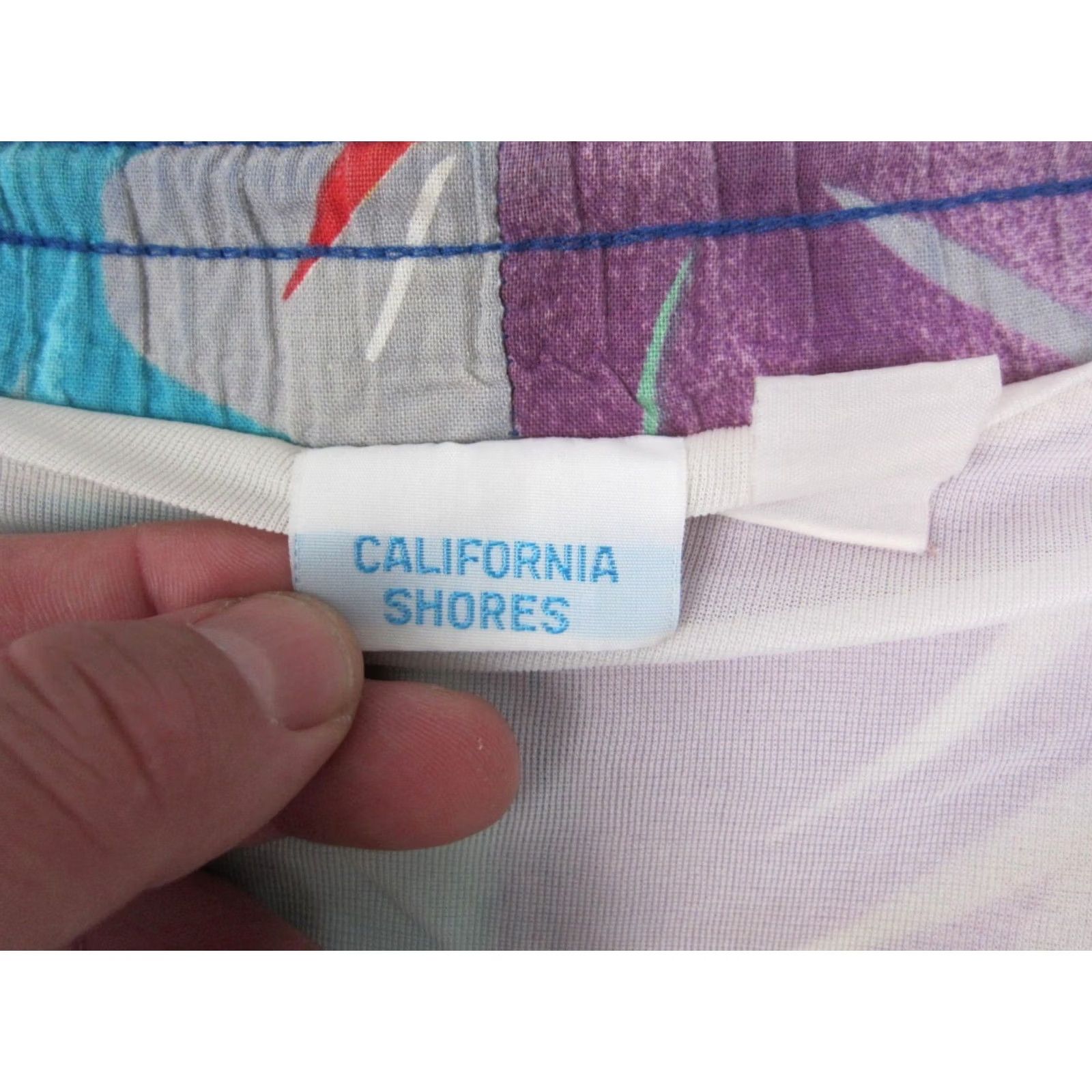 Vintage VINTAGE California Shores Shorts Board Swimwear Mens 80s 36 Blue Floral Pockets 90s Surfing Bottoms Size US 36 / EU 52 - 3 Thumbnail