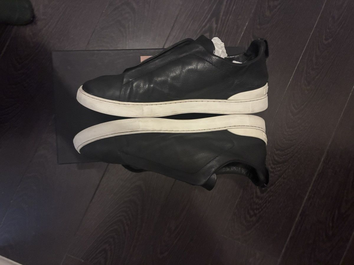 Ermenegildo Zegna Zegna black second skin triple stitch uk 10 eu 44 Size US 11 / EU 44 - 3 Thumbnail