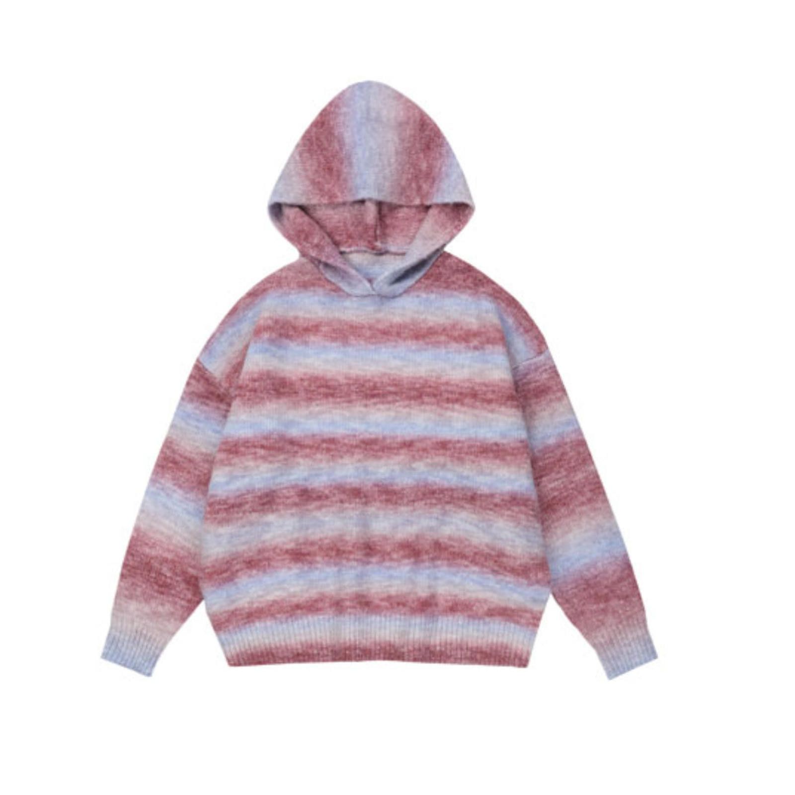 Other Spectrum Gradient-Stripe Knitted Hoodie - Wool Blend Size US M / EU 48-50 / 2 - 7 Thumbnail
