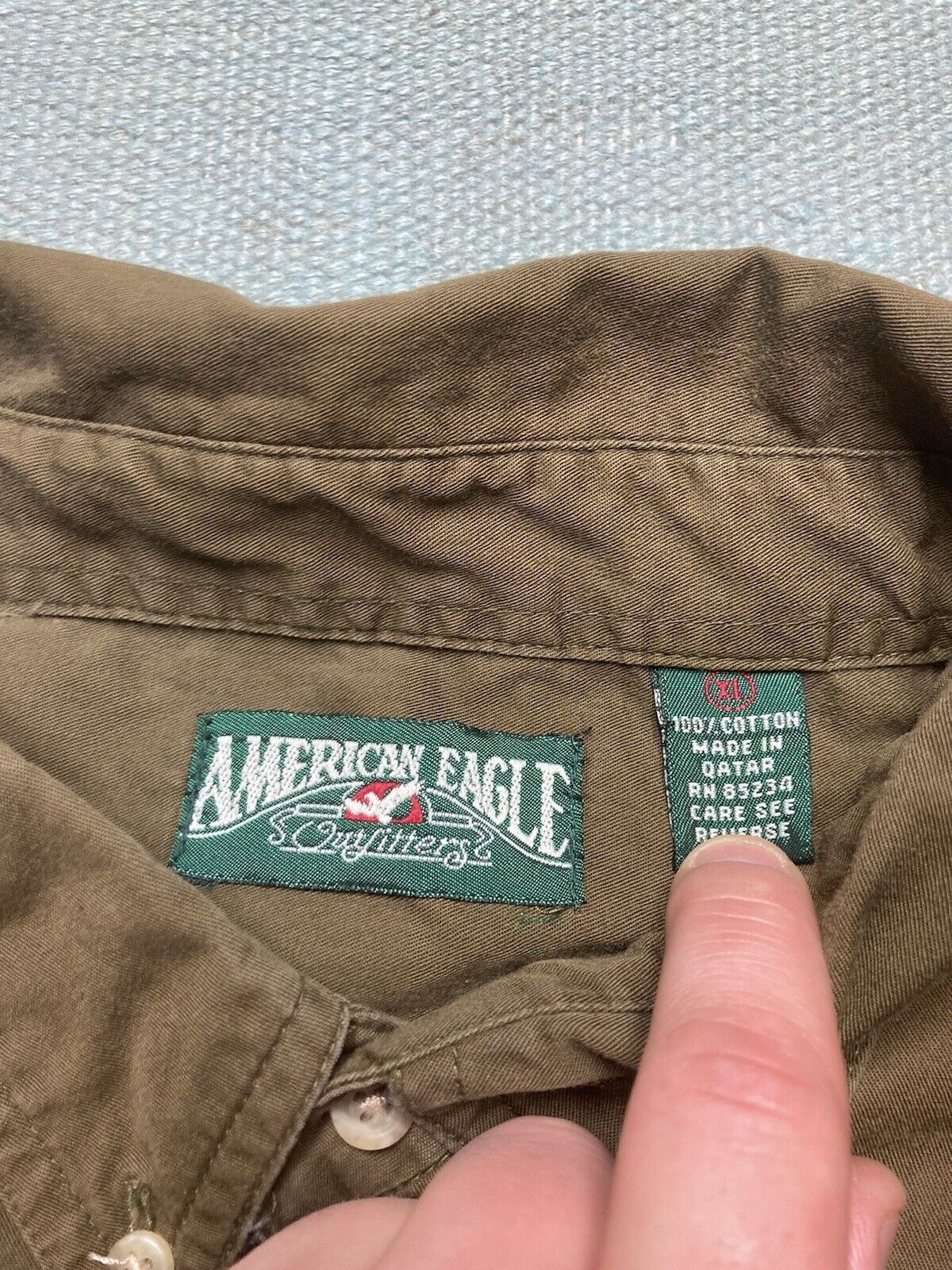 American Eagle Outfitters American eagle button shirt safari military light cotton XL Size US XL / EU 56 / 4 - 3 Thumbnail