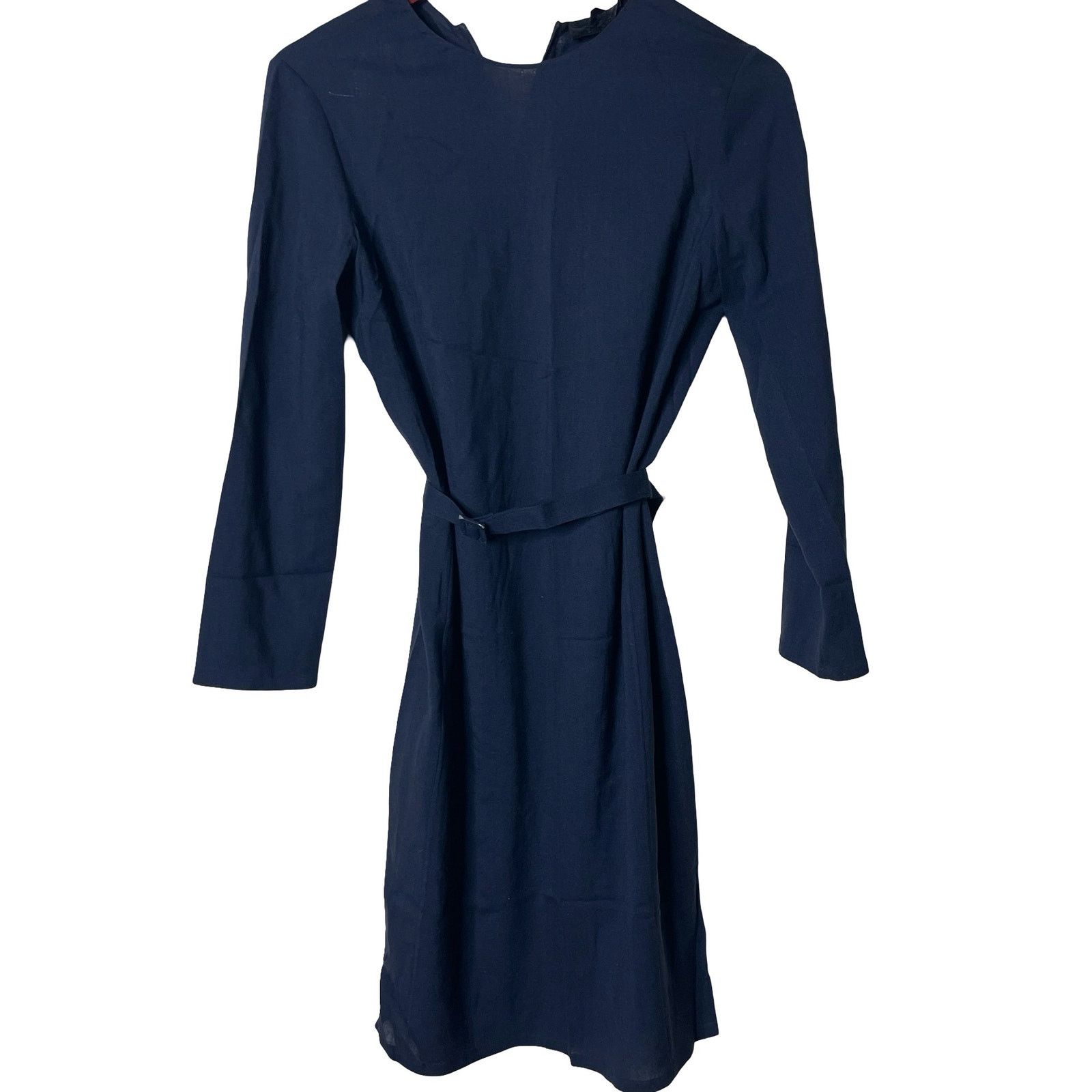 The Row The Row Navy Blue long sleeve cashmere belted dress 4 Size S / US 4 / IT 40 - 1 Thumbnail