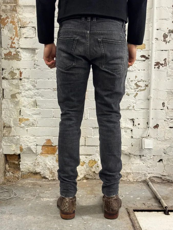 Balmain 2000s Balmain Black Faded Slim Denim Jeans Size US 31 - 4 Thumbnail