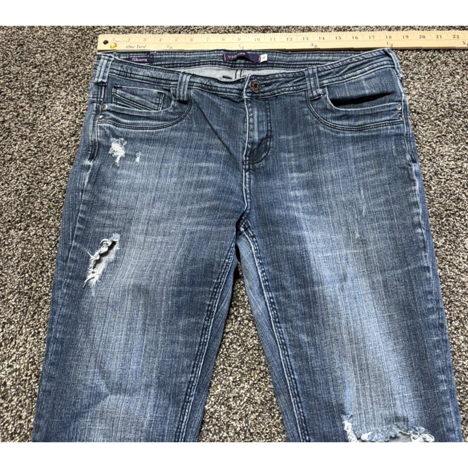 Vintage VINTAGE Vigoss Women's Jeans 36X30 Blue Denim 13 5-Pocket Straight Mid Rise Size 34" / US 12 / IT 48 - 7 Thumbnail