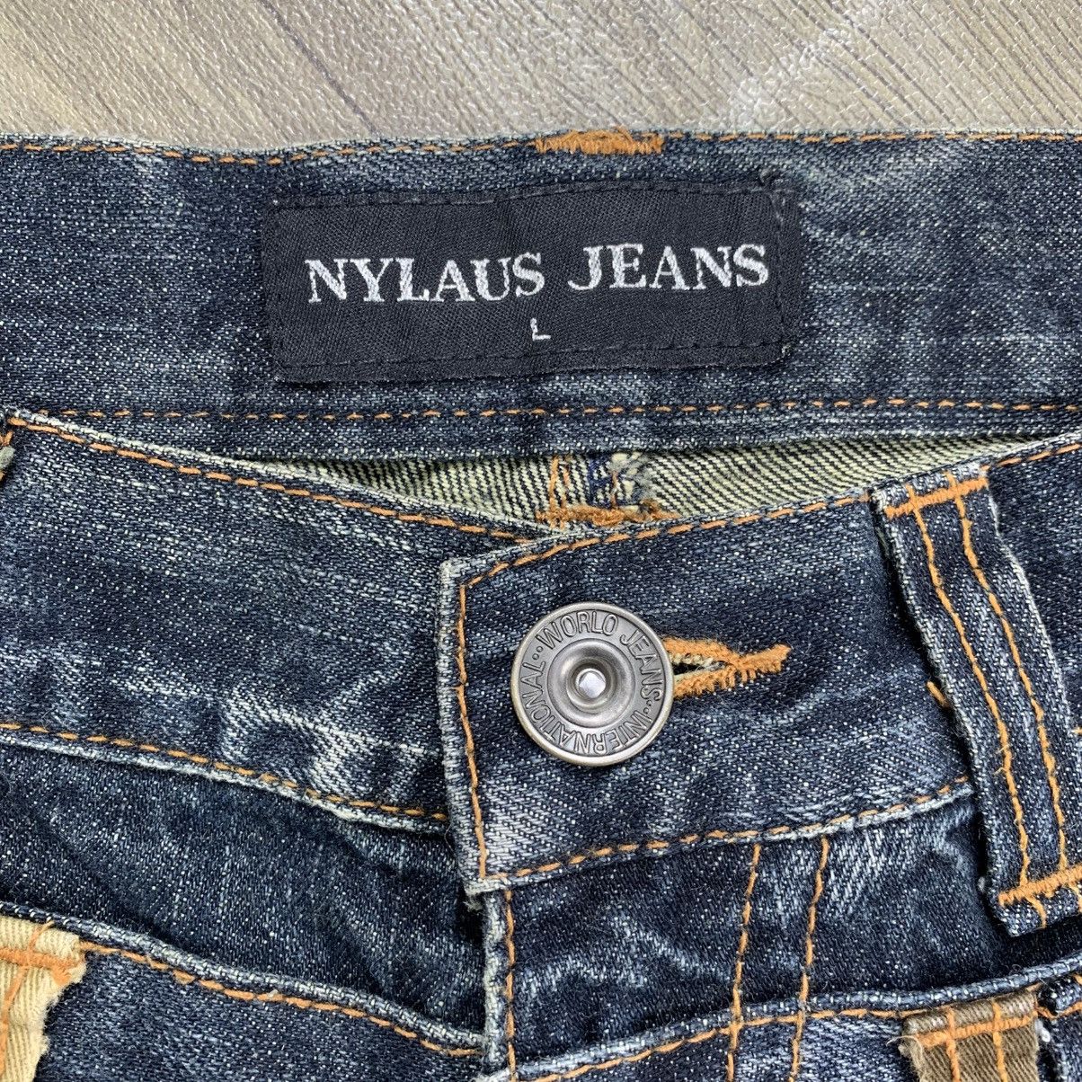 Japanese Brand × Le Grande Bleu (L.G.B.) LGB Style💥Nylaus Double Waist Distressed Denim Pants Size US 32 / EU 48 - 9 Thumbnail