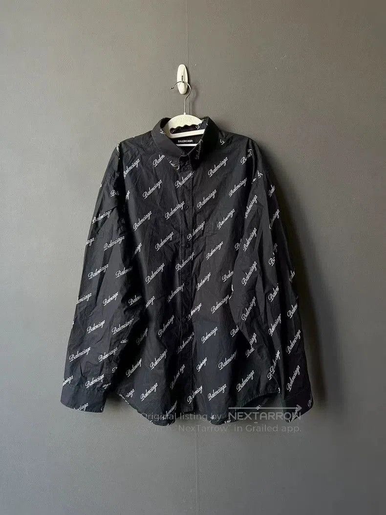Balenciaga Balenciaga Full Logo Shirt. Size US S / EU 44-46 / 1 - 1 Thumbnail