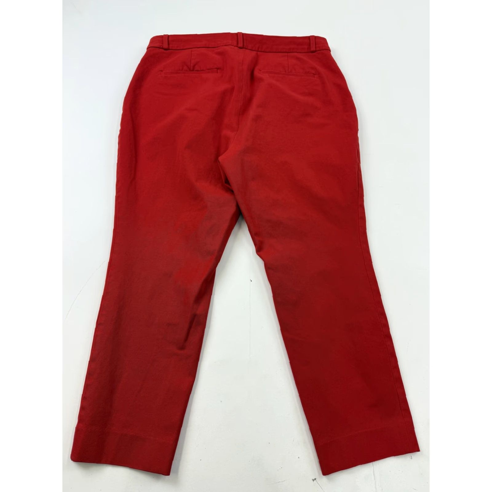 Banana Republic Banana Republic Sloan Dress Pants Womens 14S Red Cropped Stretch Twill Work Dress Pants Slim Pockets Solid 14S Womens Size 36" / US 14 / IT 50 - 4 Thumbnail