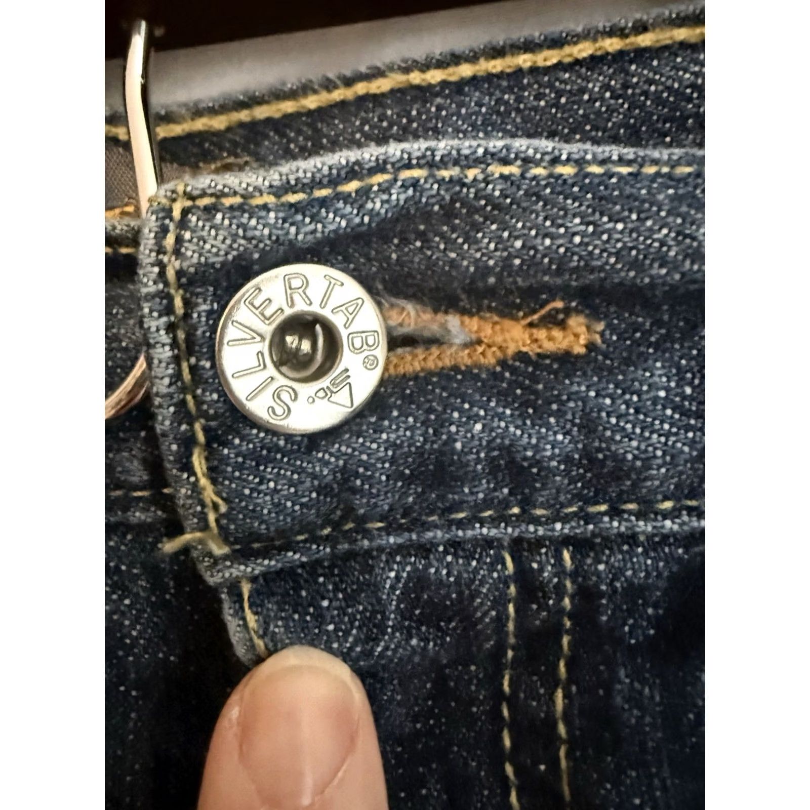Denime VINTAGE SilverTab Mens Jeans Shorts Size 40 Denim Baggy Carpenter 90s Grunge Blue"} Size US 40 / EU 56 - 4 Thumbnail