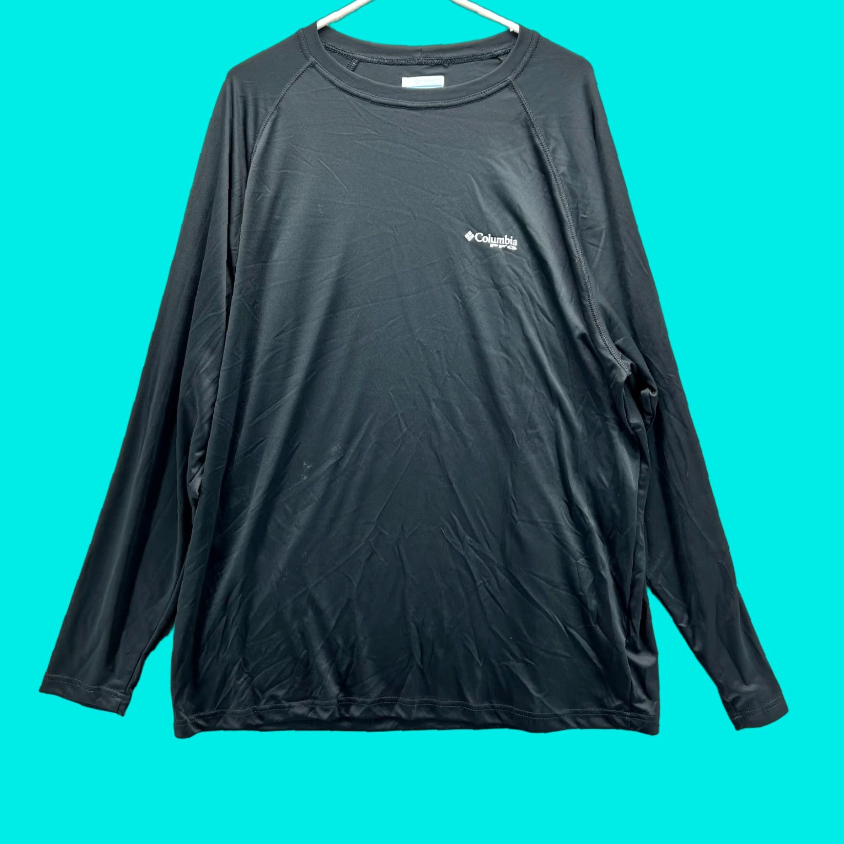 Vintage Columbia Shirt Men XL Black PFG Omni-Shade Long-Sleeve Crew Neck Logo DYI Size US XL / EU 56 / 4 - 1 Thumbnail