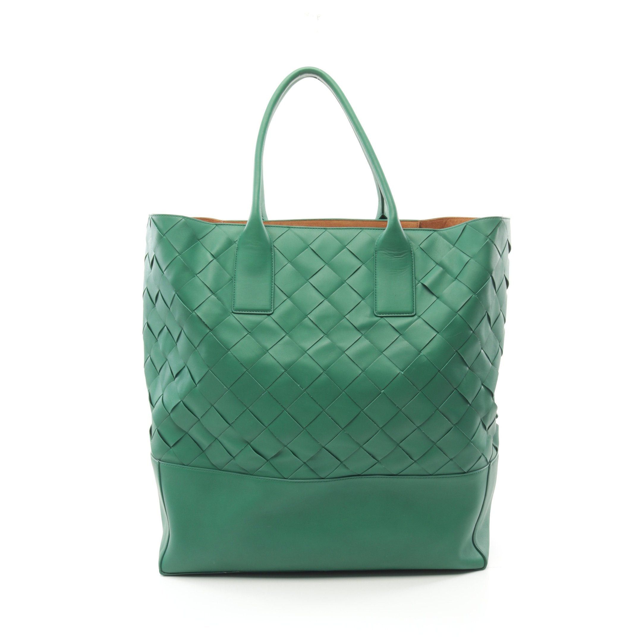 Bottega Veneta Bottega Veneta Intrecciato Handbag Tote Bag Leather Green Size ONE SIZE - 1 Thumbnail