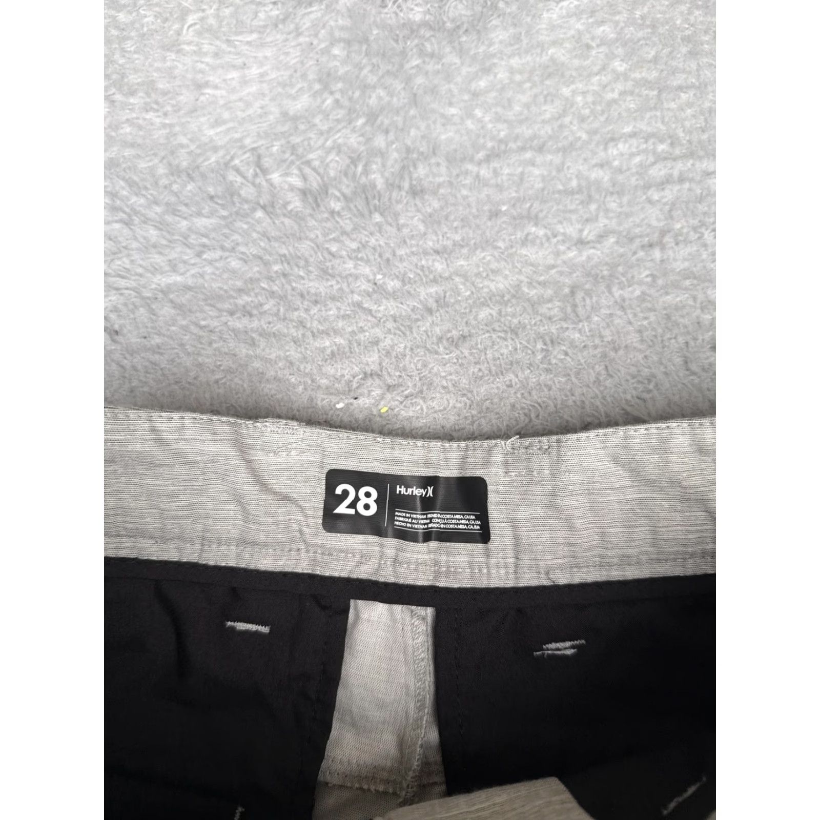 Hurley Hurley Shorts Mens 28 Gray Chino Flat Front 10 Inseam Quick Dry H2O-Dri Summer Size US 28 / EU 44 - 7 Thumbnail