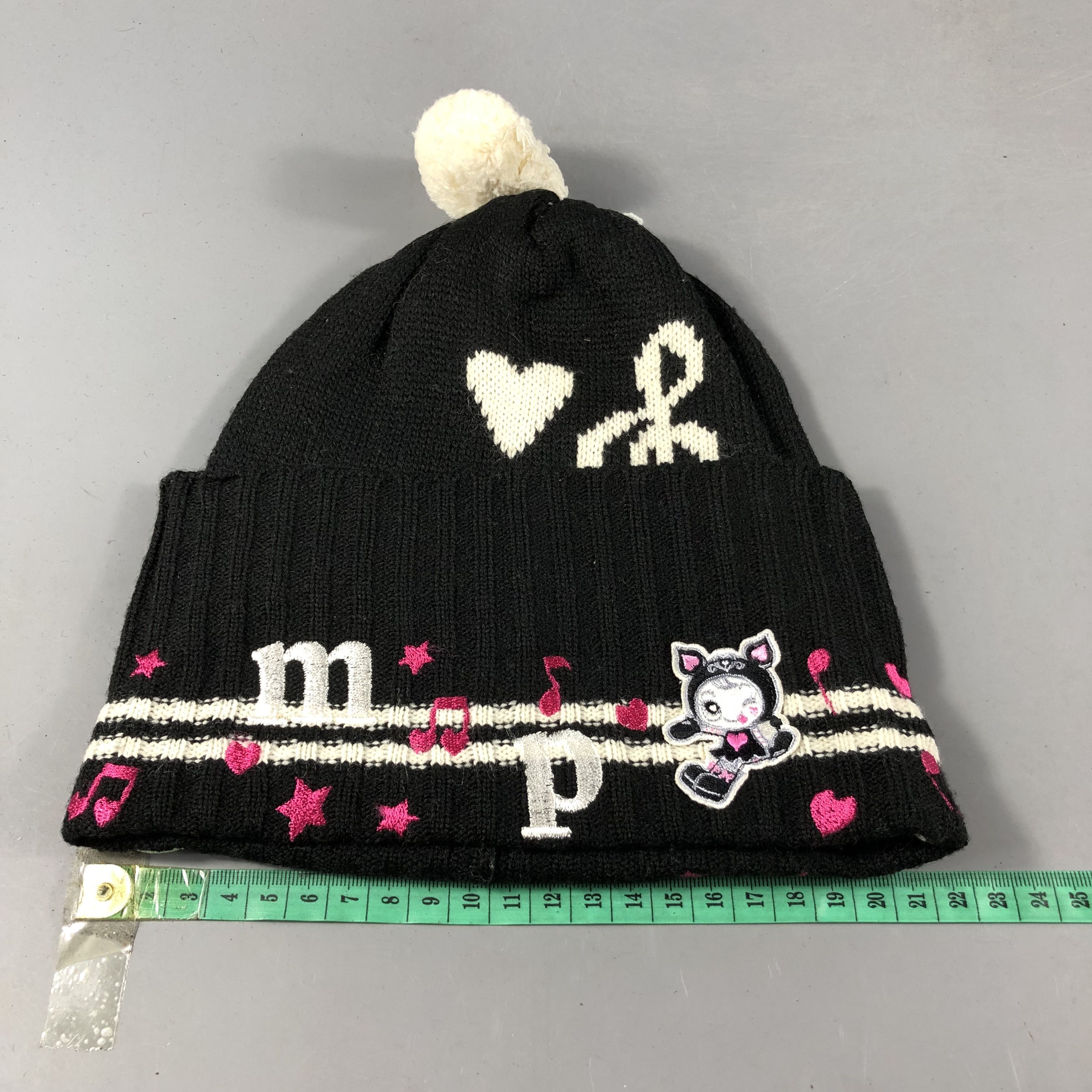 Japanese Brand Unknown MP Bobble Wool Beanie Snowcap Snow Hat B854 Size ONE SIZE - 3 Thumbnail
