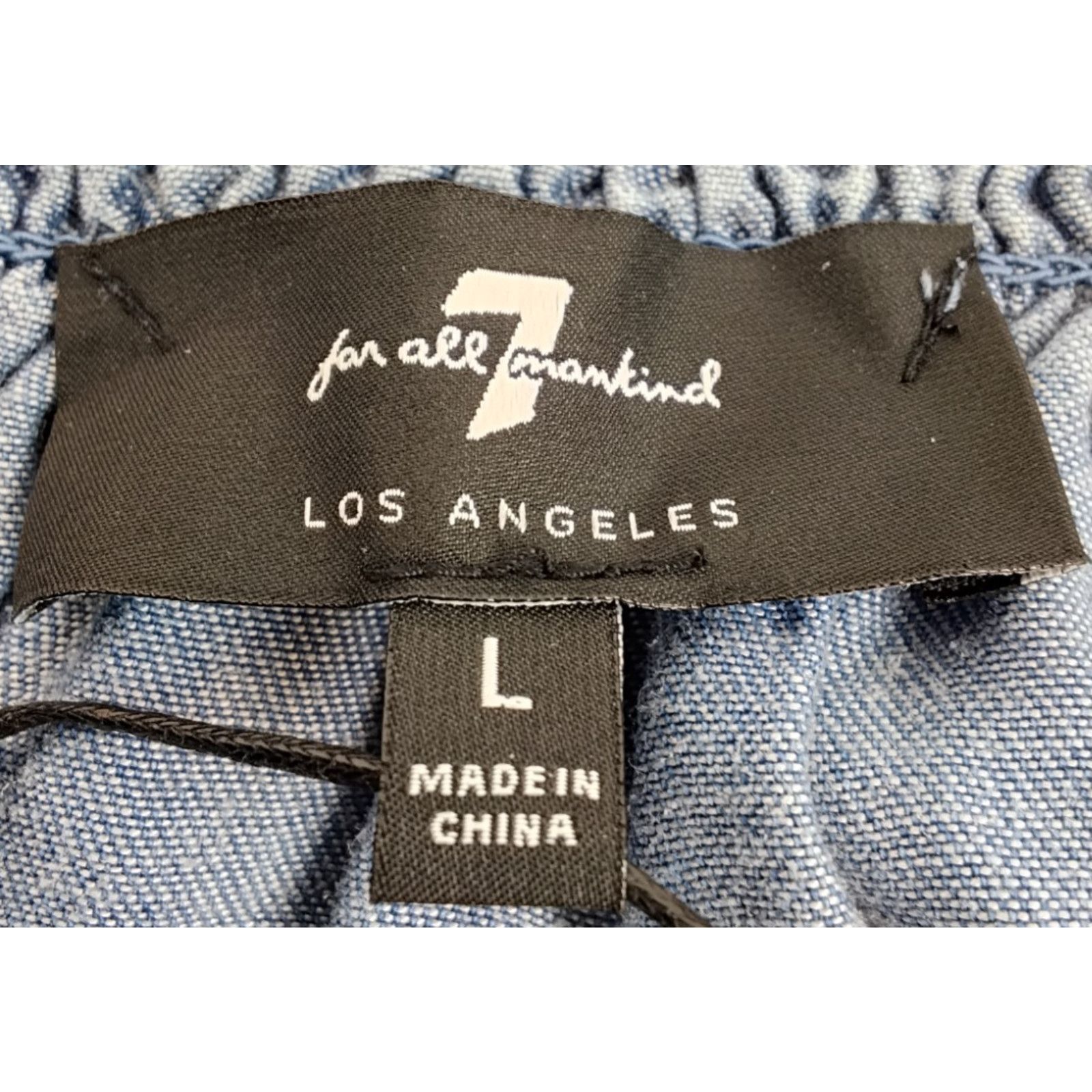 7 For All Mankind 7 For All Mankind Jumpsuit Women L Blue Smocked Lyocell New Size 34" / US 12 / IT 48 - 8 Thumbnail