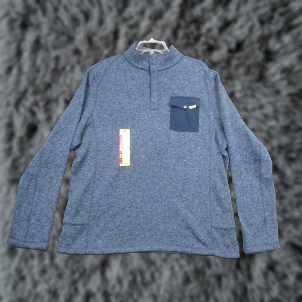 Vintage VINTAGE Woolrich Pullover XL Men's Heather Blue Fleece Lined NWT Size US XL / EU 56 / 4 - 1 Thumbnail