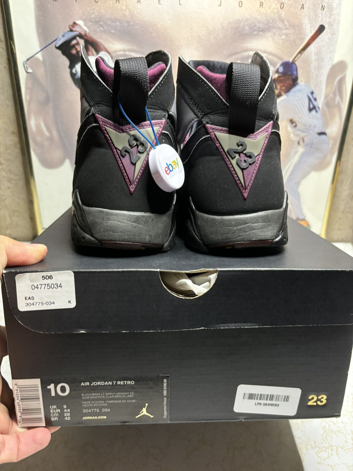 Jordan Brand Air Jordan 7 Retro 2015 Bordeaux 2015 Size US 10 / EU 43 - 7 Thumbnail