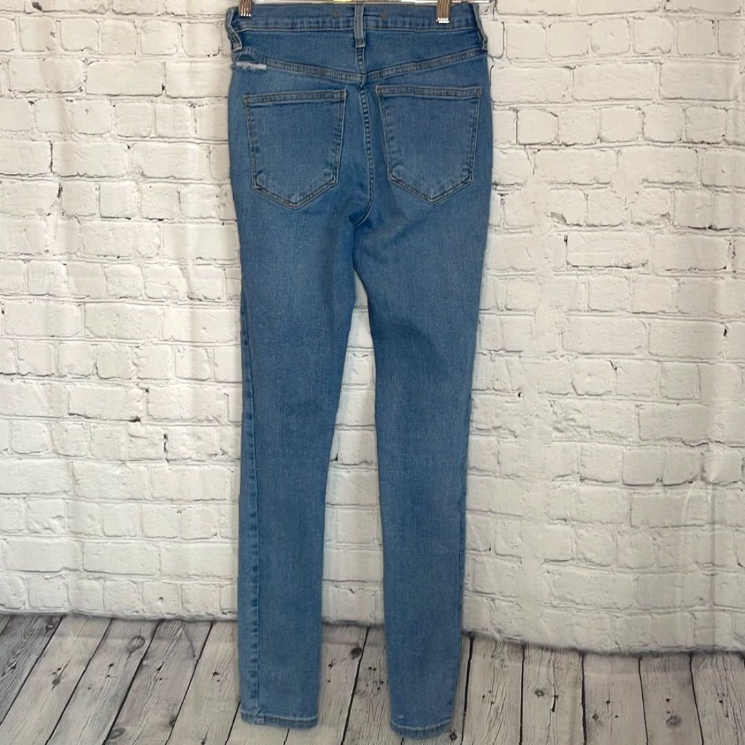 Free People VINTAGE Free People Jeans Women Light Wash Skinny 26S RIP ABOVE POCKET Blue 27” Inseam Womens Size 26" / US 2 / IT 38 - 5 Thumbnail