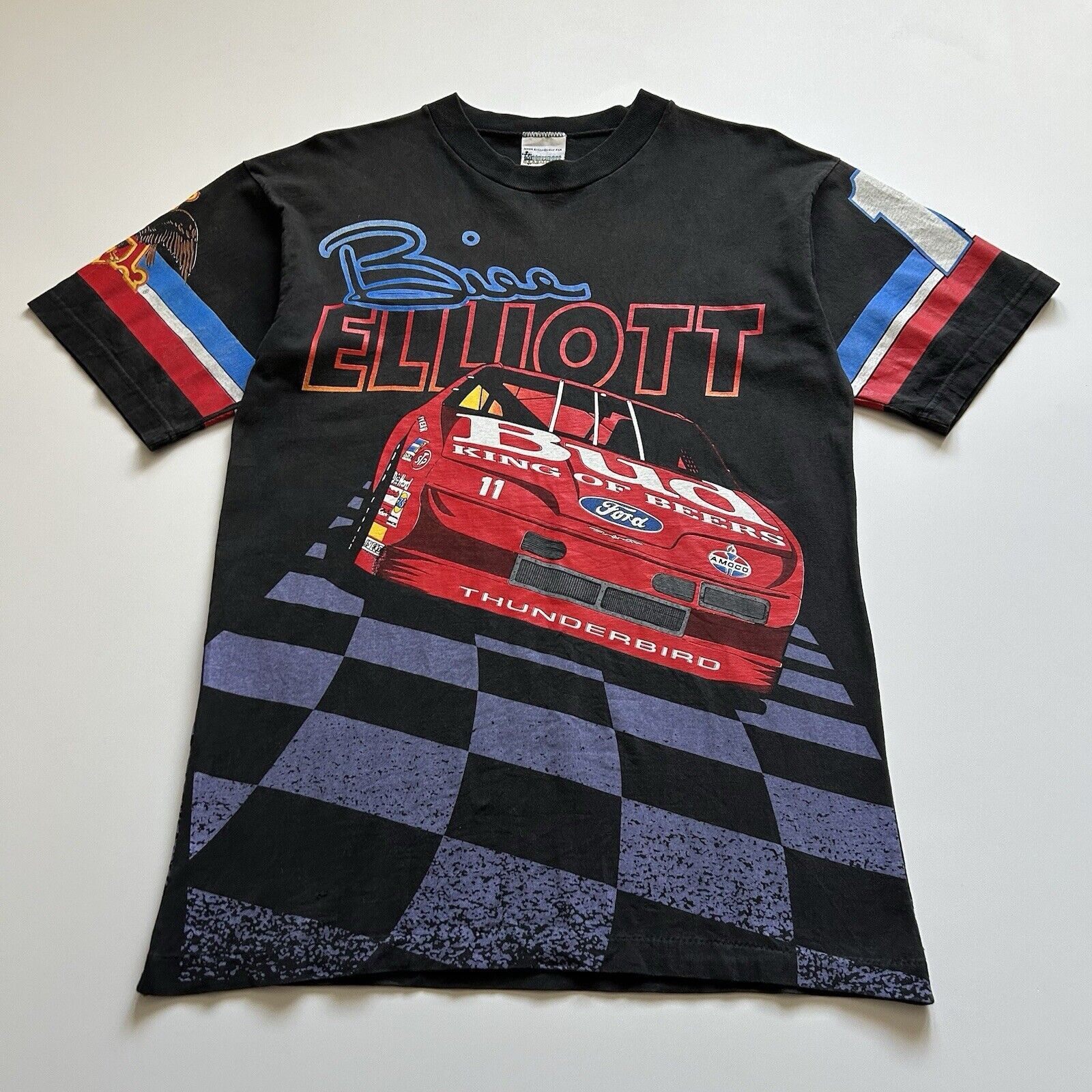 NASCAR × Vintage Vintage 90s NASCAR Mark Martin 6 shooter AOP t 