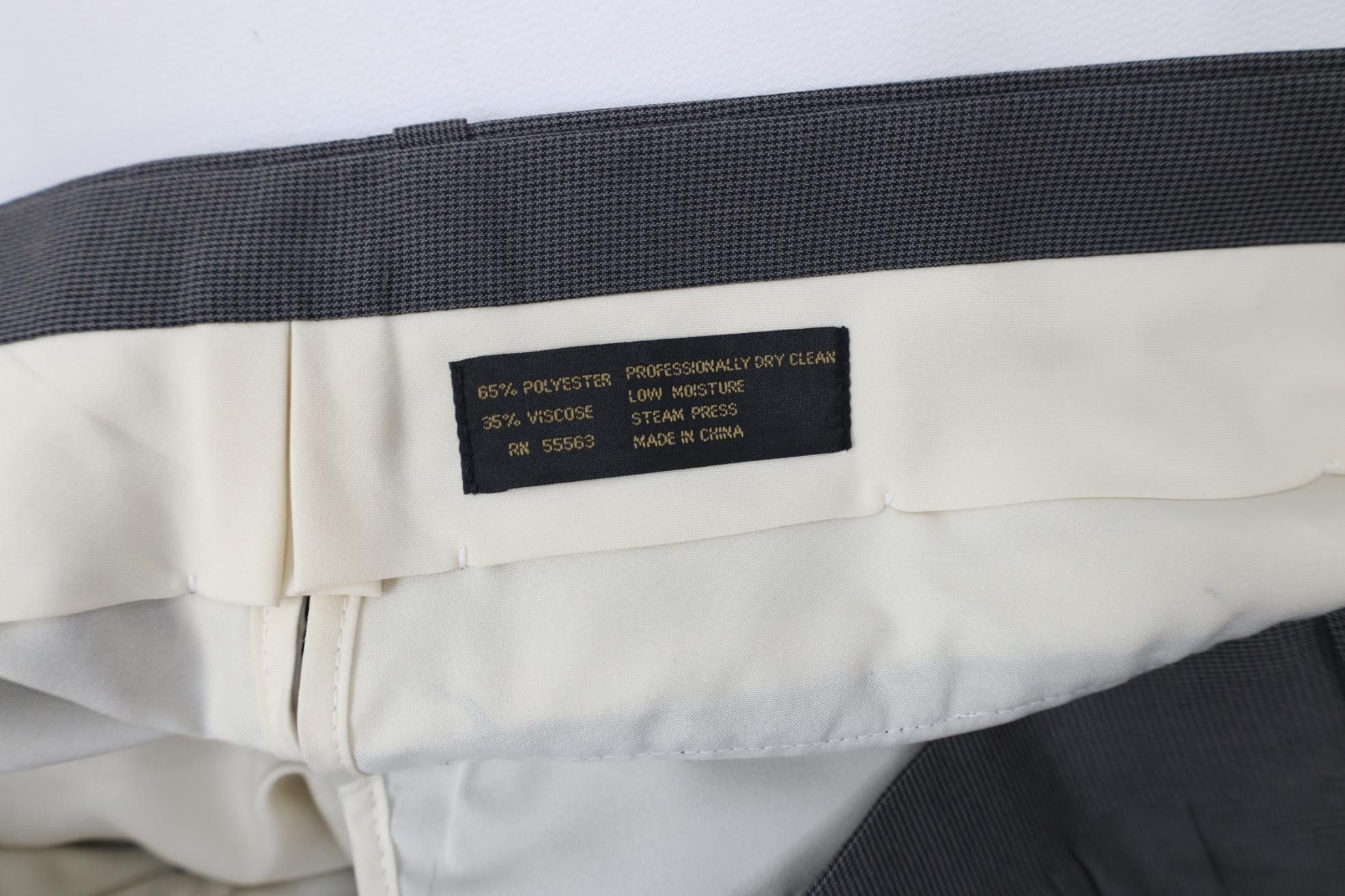 Vintage Vintage 90s Streetwear Gabardine Houndstooth Wide Leg Pants Size US 36 / EU 52 - 7 Thumbnail