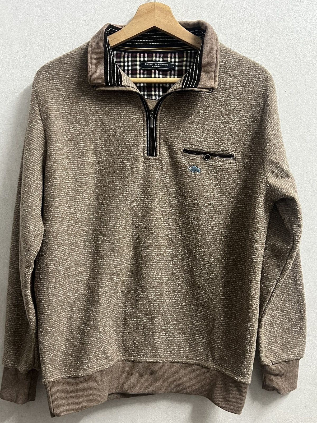 Kansai Yamamoto KANSAI YAMAMOTO HOMME SWEATER HALF ZIPPER Size US M / EU 48-50 / 2 - 1 Thumbnail