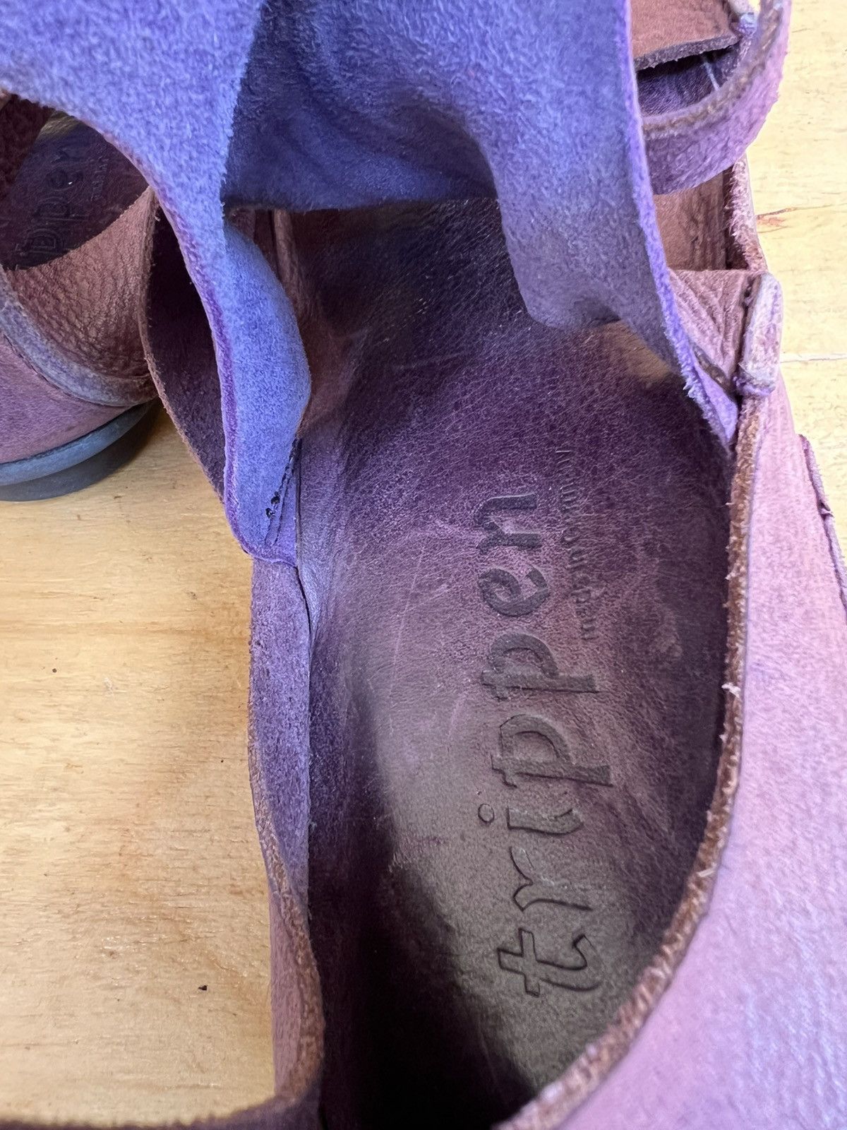 Trippen Trippen wedge sandal Purple Leather Shoes Size EU 40/ US 9 Size US 10 / IT 40 - 15 Thumbnail