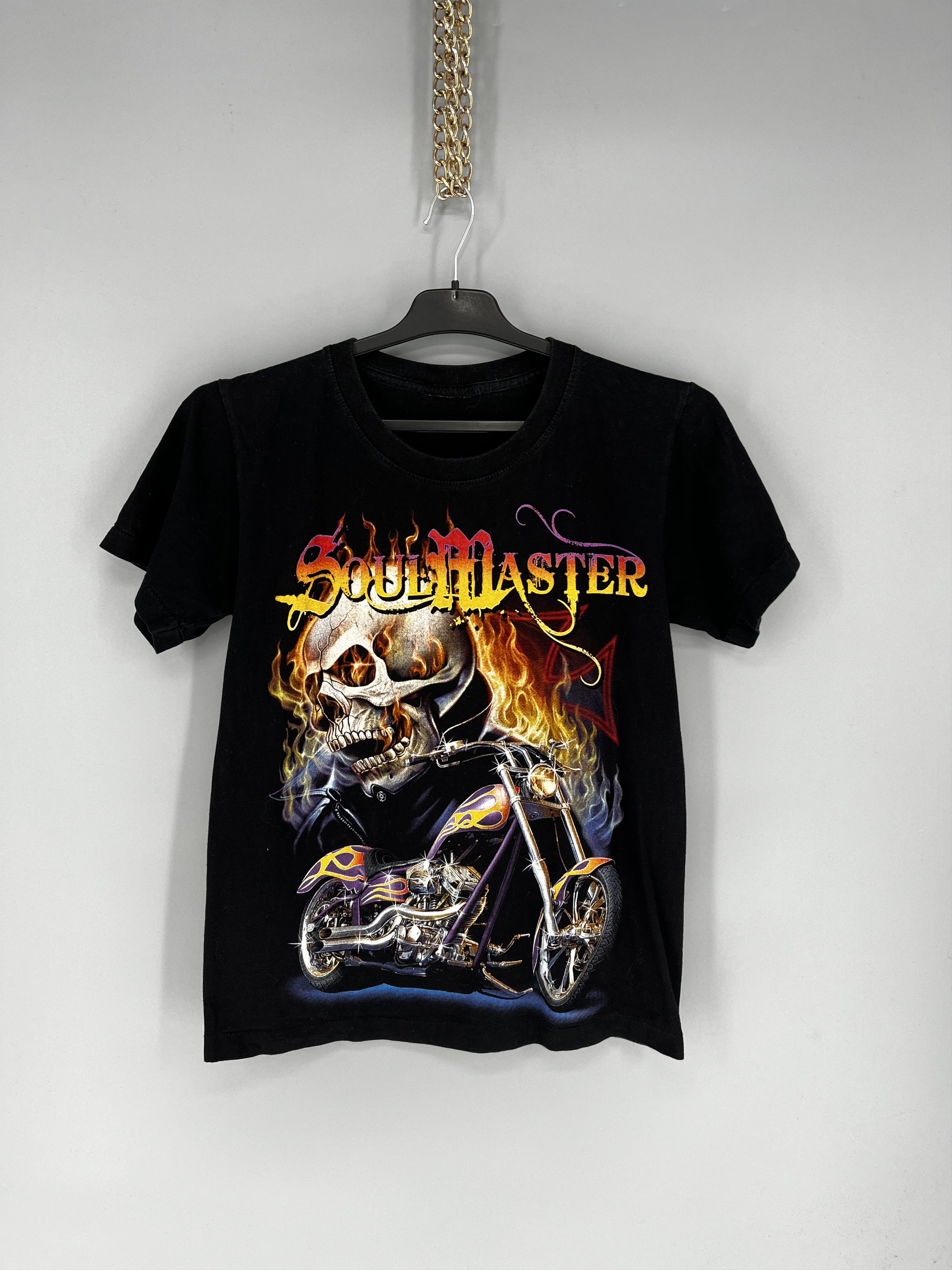 Harley Davidson Vintage Y2K Bike and Skull Soul Master Short sleeve T-shirt Size US XL / EU 56 / 4 - 1 Thumbnail