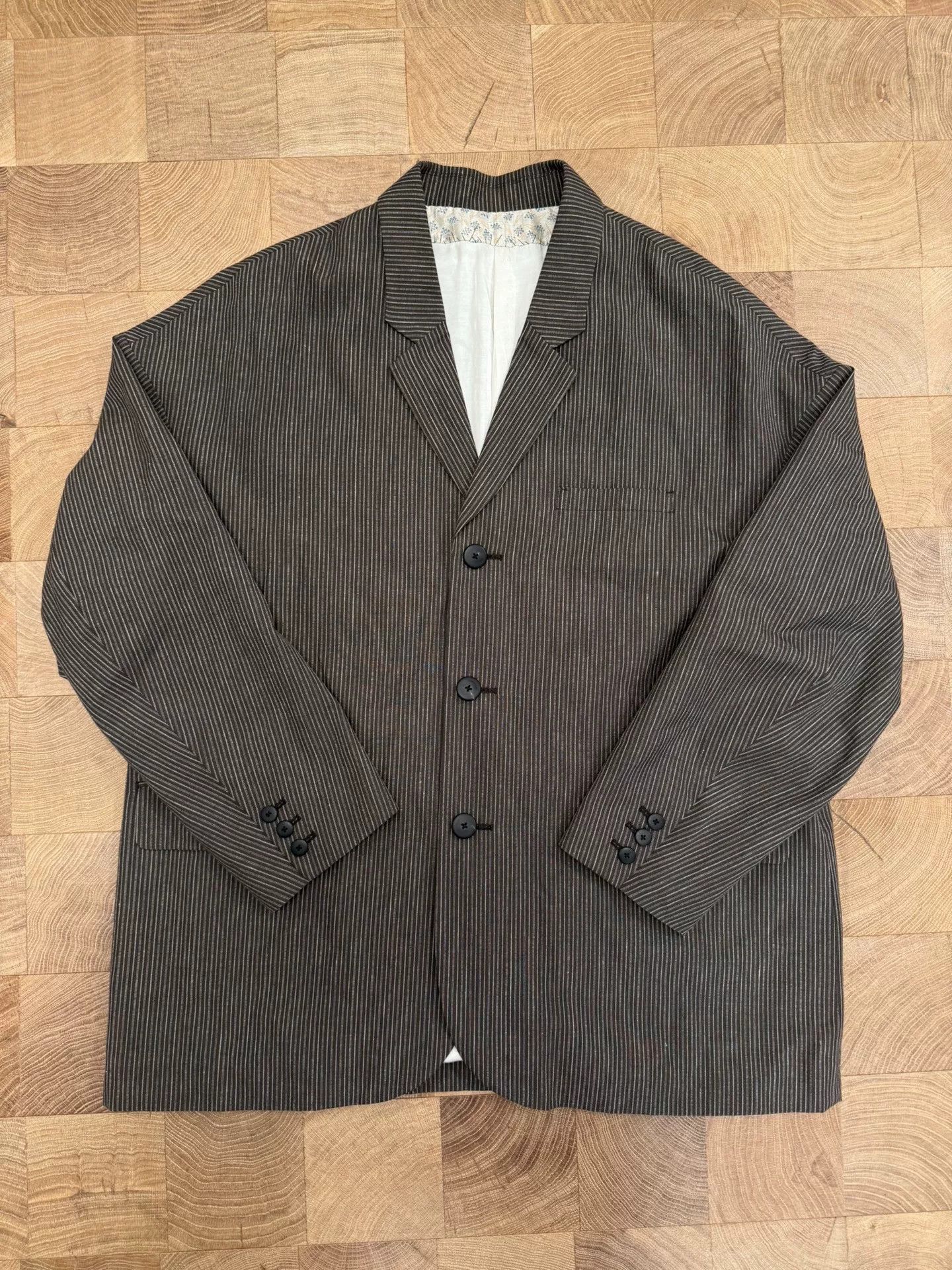 Visvim Visvim Brown Pinstripe Hammons Jkt Size US L / EU 52-54 / 3 - 1 Thumbnail