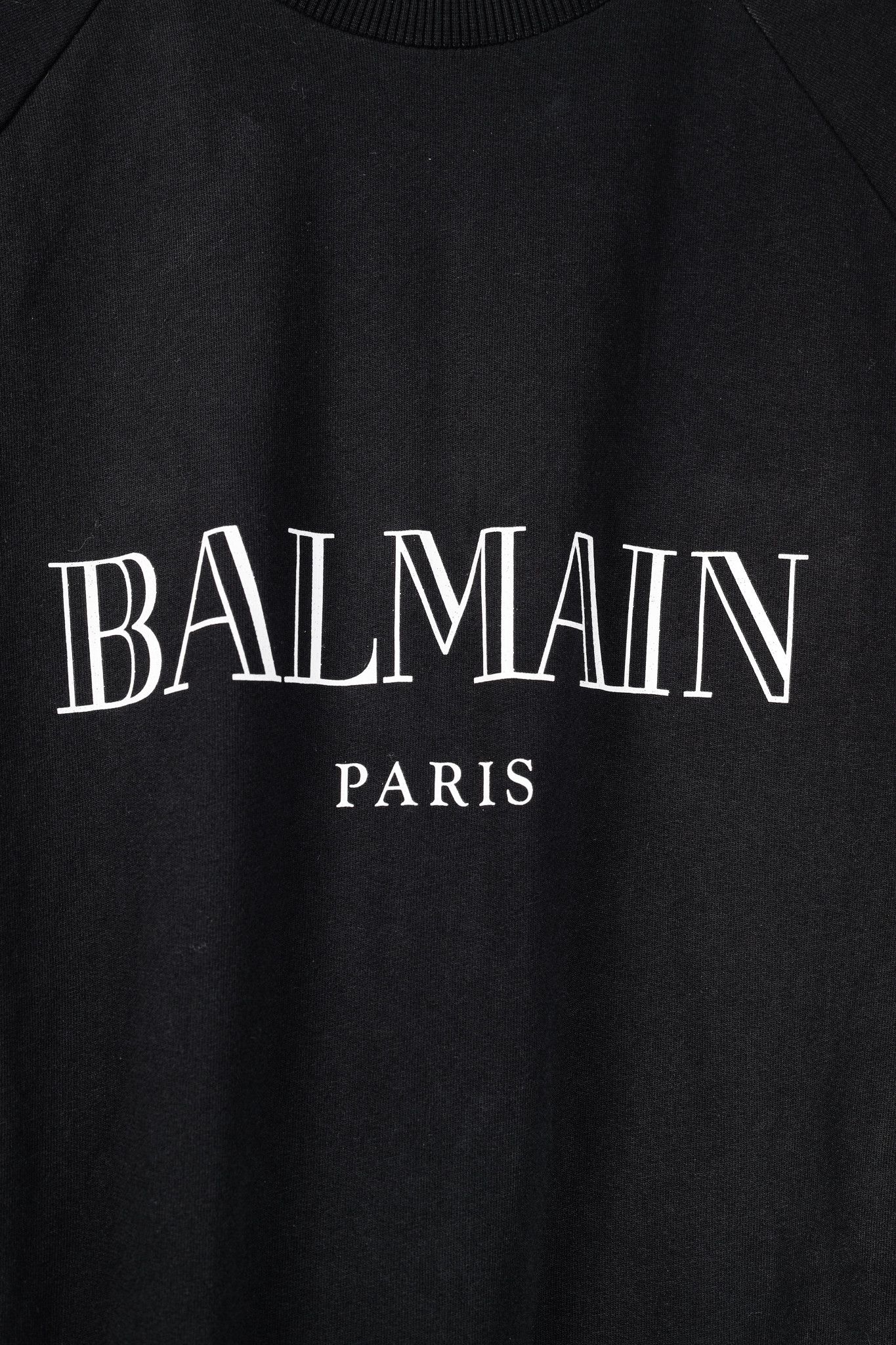 Balmain Balmain Black Cotton Logo-Print Sweatshirt Size L / US 10 / IT 46 - 7 Thumbnail