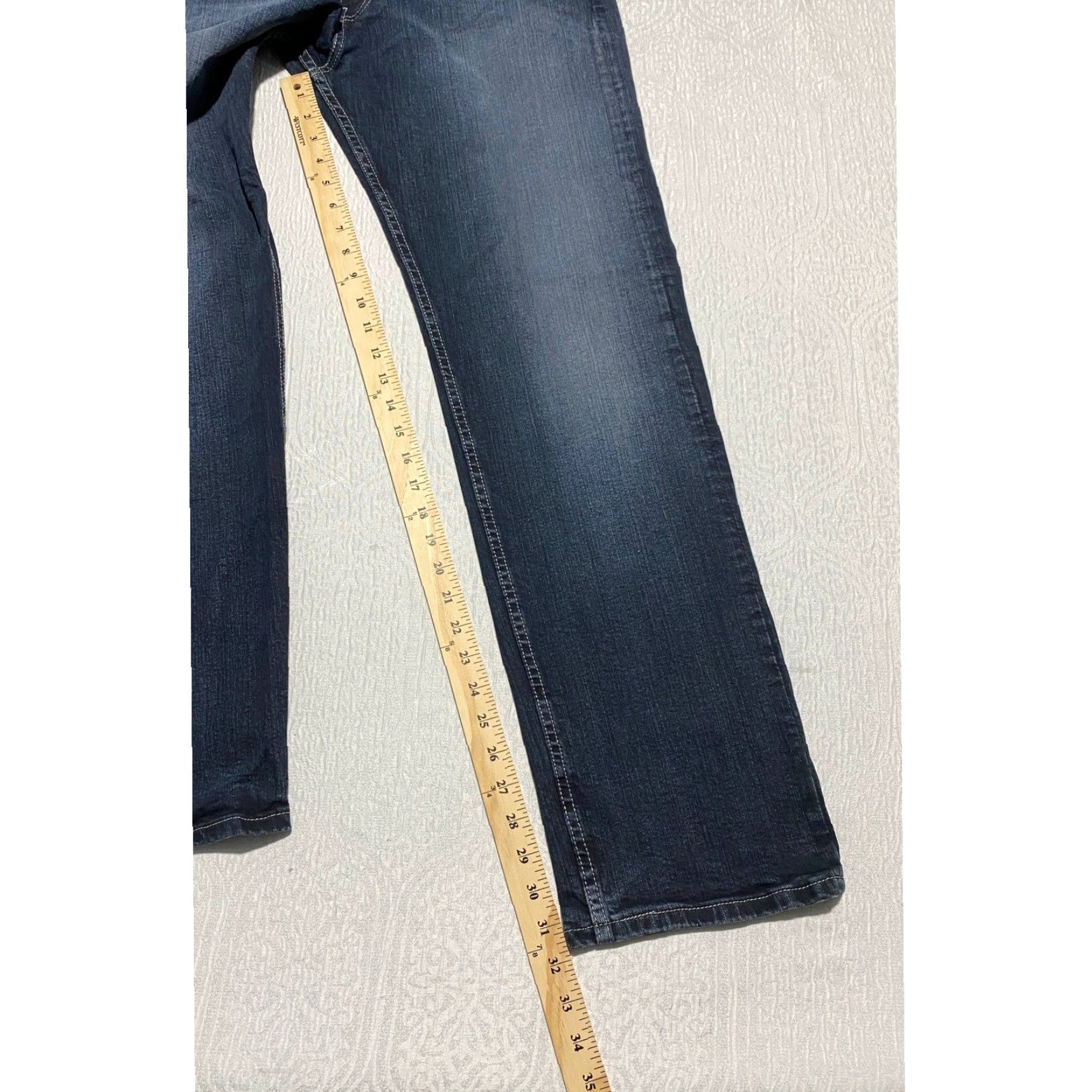 Levi's Levi's 505 Regular Fit Jeans 36×32 Dark Wash Denim Pants Whiskers Faded Denim Jeans Men Blue 505 Regular Fit Prepped 5-Pocket Vintage No Size US 36 / EU 52 - 5 Thumbnail