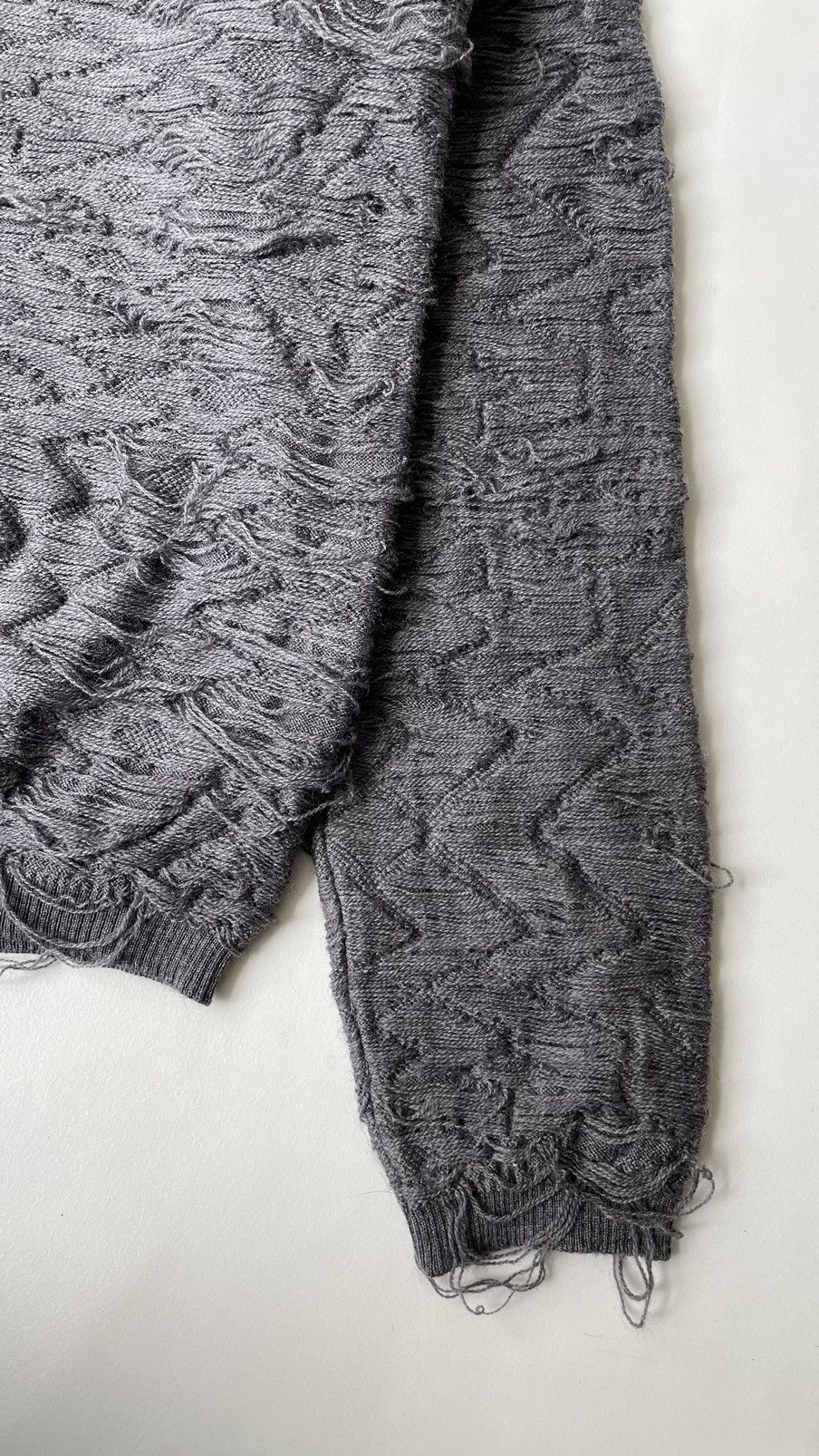 Maison Margiela A/W 10 ‘Destroyed Slouch Neck’ Knit Sweater Size M / US 6-8 / IT 42-44 - 15 Thumbnail