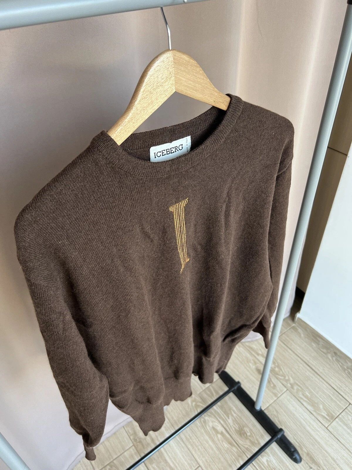Iceberg Iceberg Embroidered Logo Wool Knit Sweater Mens Size M Size US M / EU 48-50 / 2 - 5 Thumbnail