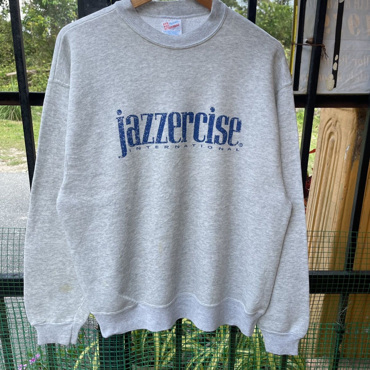Vintage 🔥Vintage 90s Jazzercise International Distress Sweatshirts Size US M / EU 48-50 / 2 - 5 Thumbnail