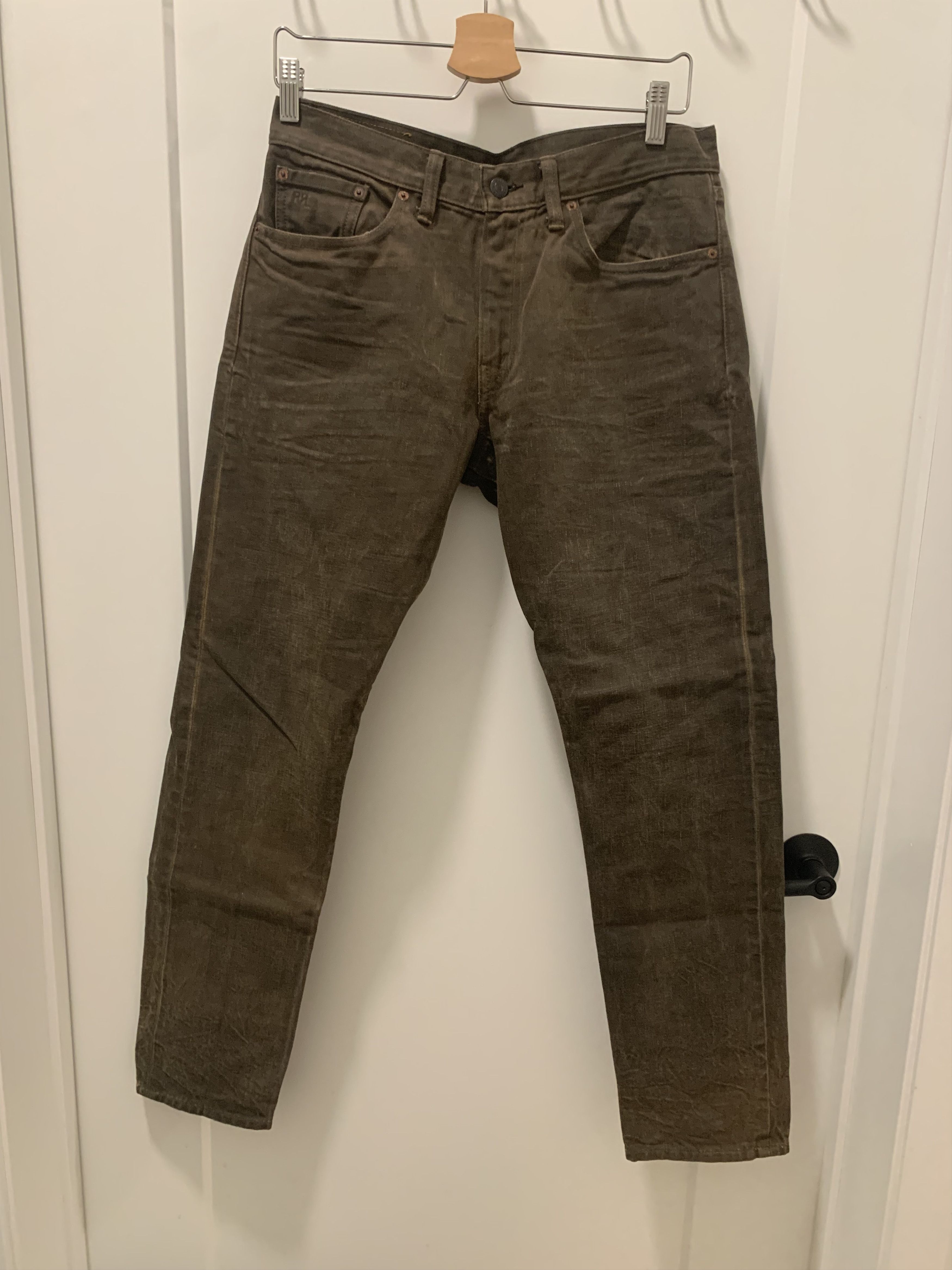 RRL Ralph Lauren rrl ralph lauren Slim Fit Distressed Brown Jean Size US 31 - 1 Thumbnail