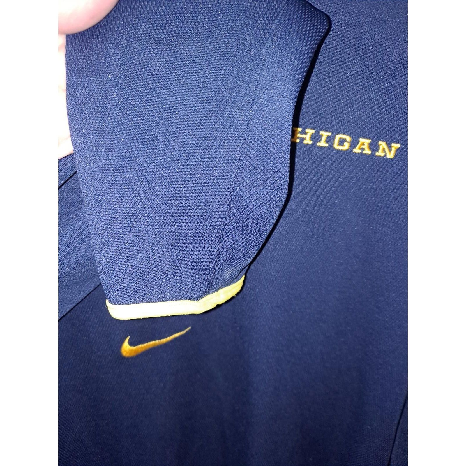 Nike Nike Michigan 1/4 Zip Blue and Yellow Long Sleeve Sweatshirt Size US M / EU 48-50 / 2 - 3 Thumbnail