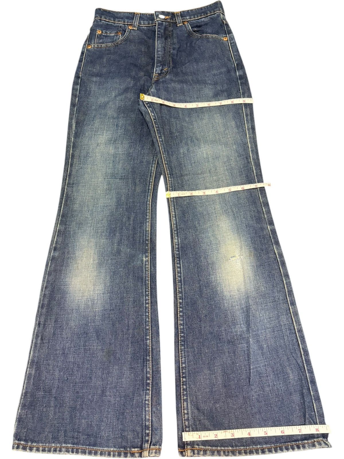 Levi's Vintage 90s Levis 309 Faded Wash Distressed Flare Jeans Size 25" / US 0 / IT 36 - 8 Thumbnail