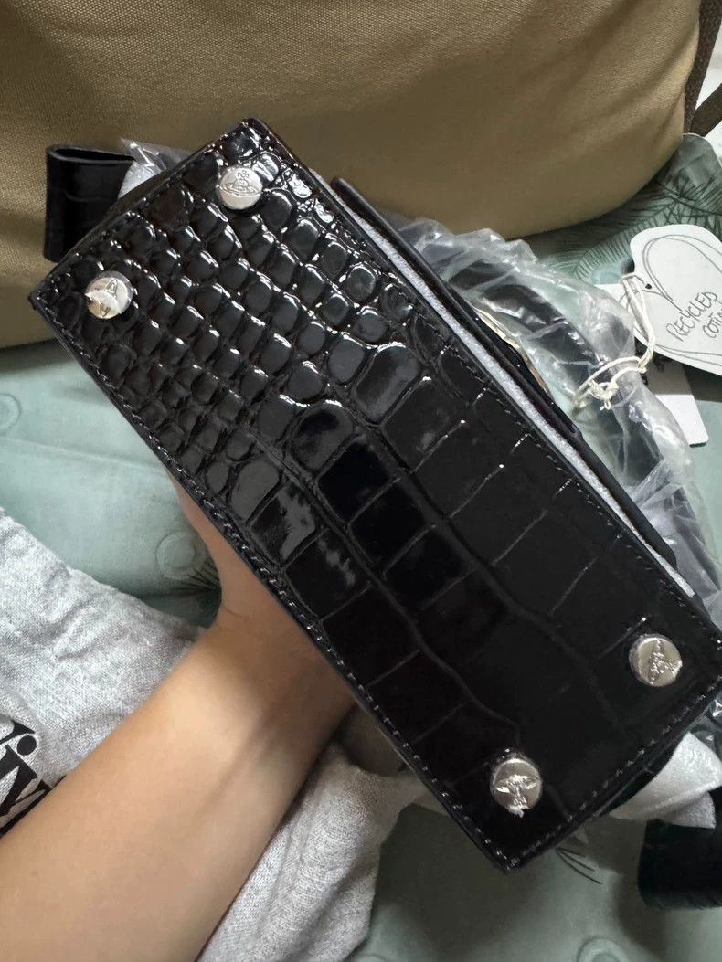 Vivienne Westwood Vivienne Westwood size os Small chain bag with black crocod Size ONE SIZE - 7 Thumbnail