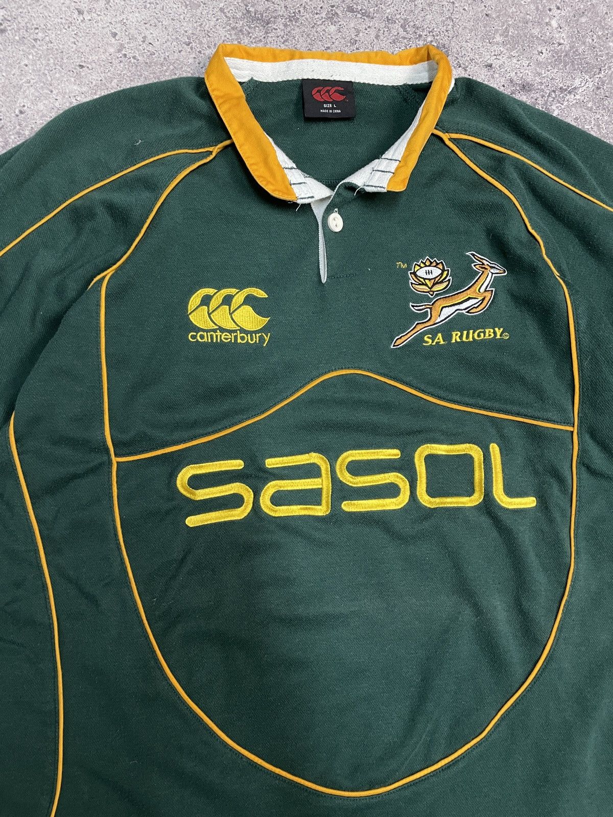 Nike Vintage Nike Rugby South Africa Y2K Striped Polo Size US L / EU 52-54 / 3 - 5 Thumbnail