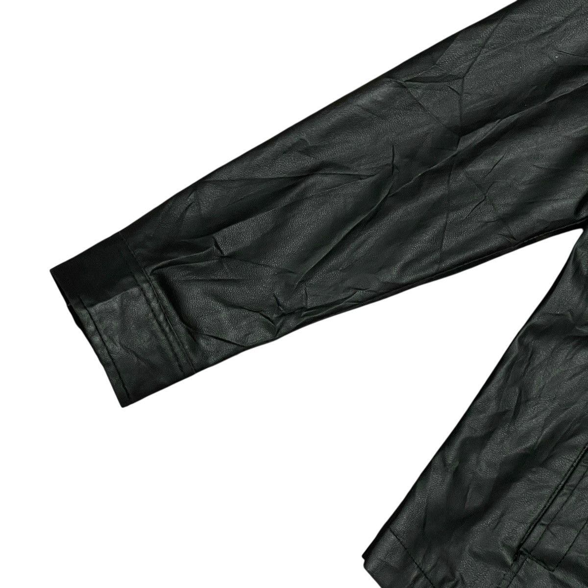 Leather Vintage Red Skins Black Cafe Racer Faux Leather Jacket Size US L / EU 52-54 / 3 - 8 Thumbnail