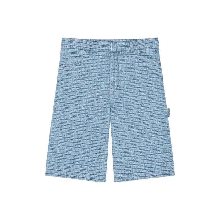 Givenchy Givenchy Givenchy Logo Print Casual Denim Shorts -2507 Size US 31 - 1 Thumbnail