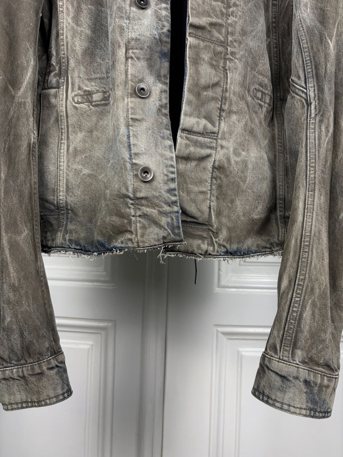 Rick Owens Rick Owens Olmar&Mirta Waxed Distressed Denim Jacket Size US M / EU 48-50 / 2 - 2 Thumbnail