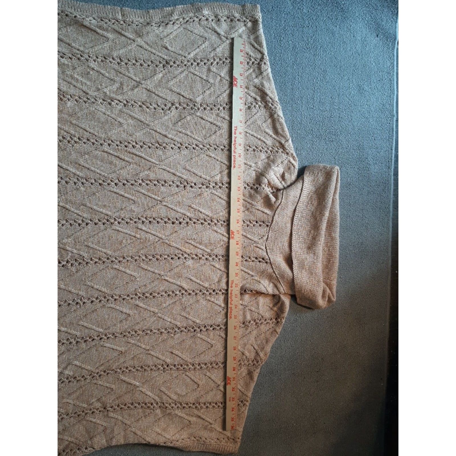 Vintage Lane Bryant Shawl Blouse Kimono Sleeve Turtle Neck Knit Tan Brown Size 14/20 Womens Regular Casual Size XL / US 12-14 / IT 48-50 - 2 Thumbnail