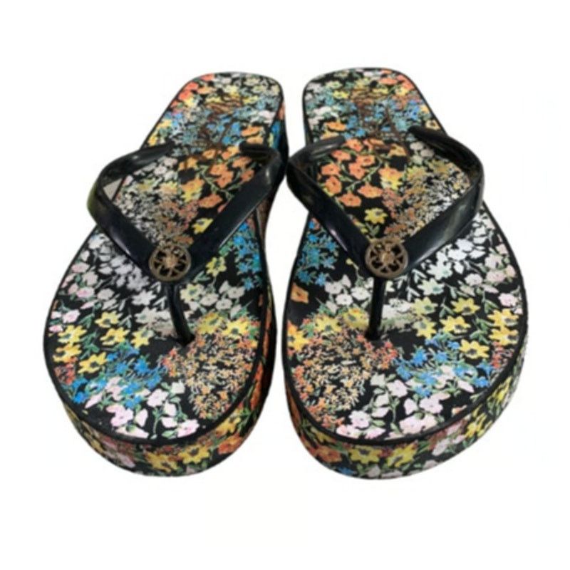Nanette Lepore Nanette Lepore Women's Size 9 Flip Flop Sandals Floral Beach Size US 9 / IT 39 - 2 Thumbnail