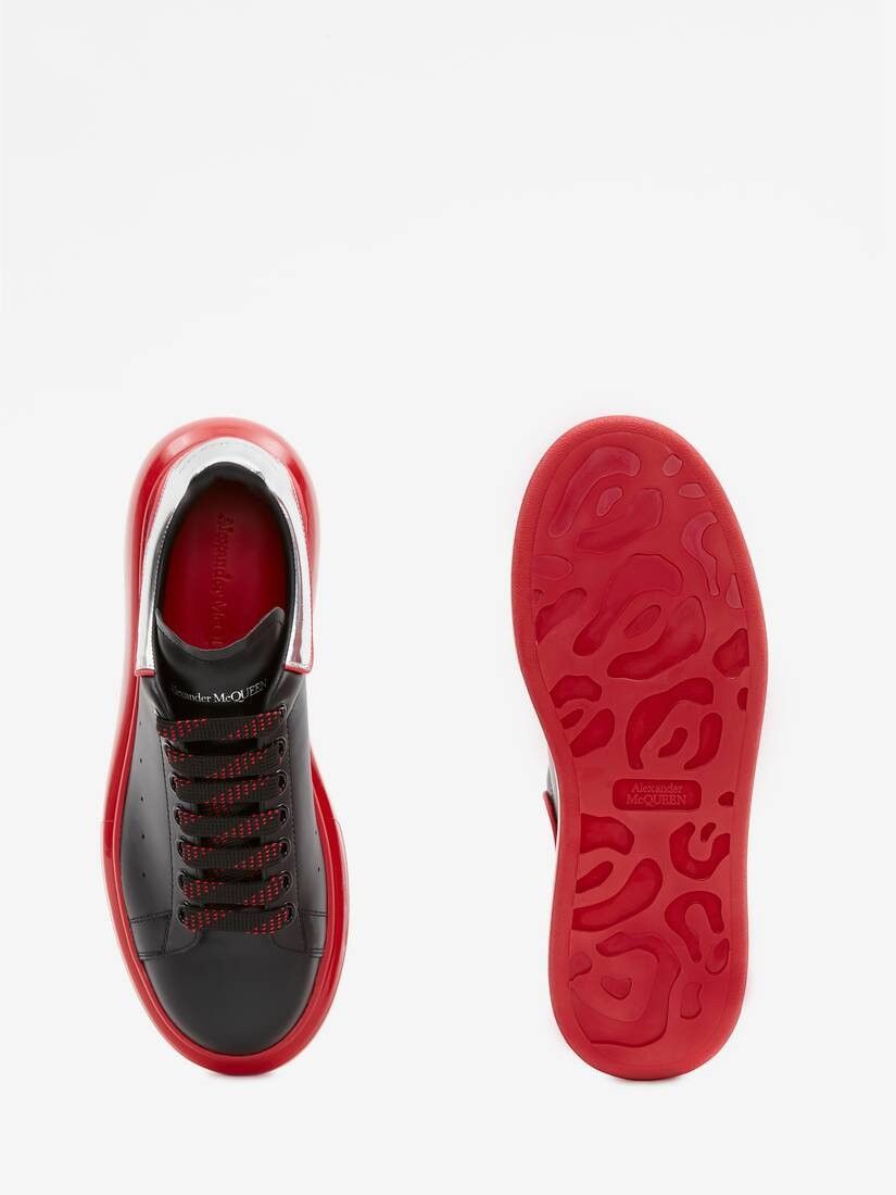 Alexander McQueen o1w1db10725 Oversized Sneaker in Black/Red Size US 7 / EU 40 - 2 Thumbnail