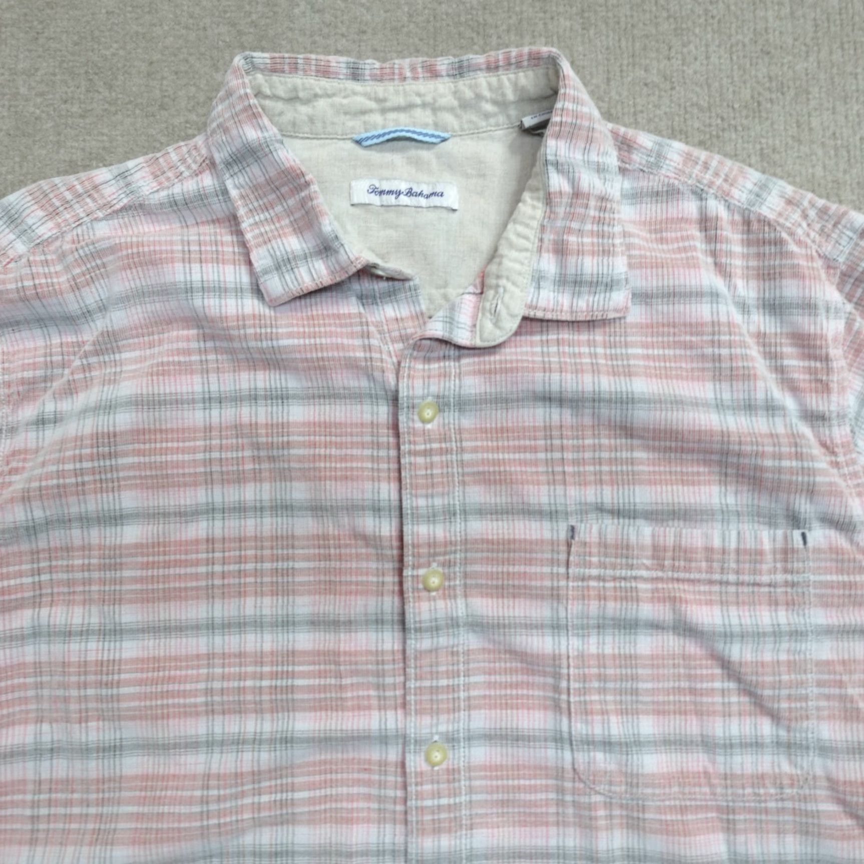 Tommy Bahama Tommy Bahama Shirt 2XL Pink Plaid Corduroy Pinwale Size US XL / EU 56 / 4 - 2 Thumbnail