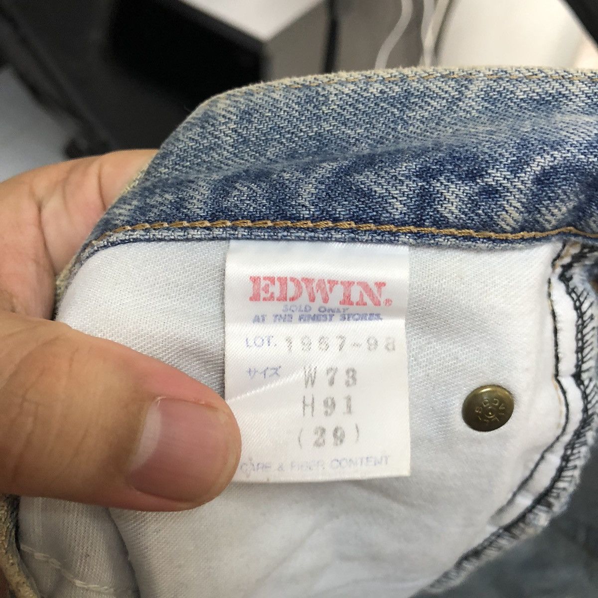 Edwin Edwin vintage faded Blue Denim Pants #A1123 Size US 30 / EU 46 - 21 Thumbnail
