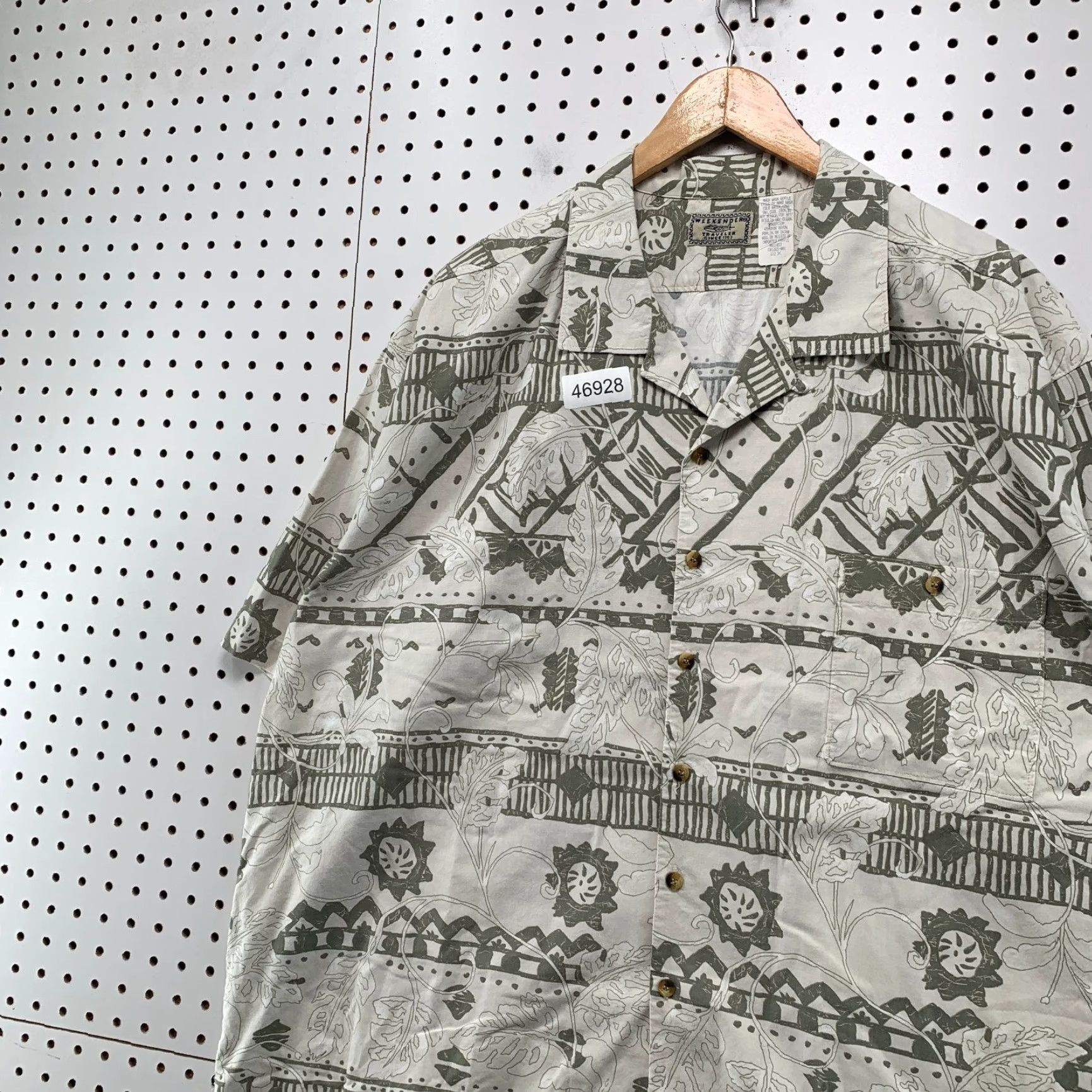 Vintage VINTAGE Weekender Button Shirt Mens 2XL Green Cotton Rayon Camp Aloha Size US XXL / EU 58 / 5 - 6 Thumbnail