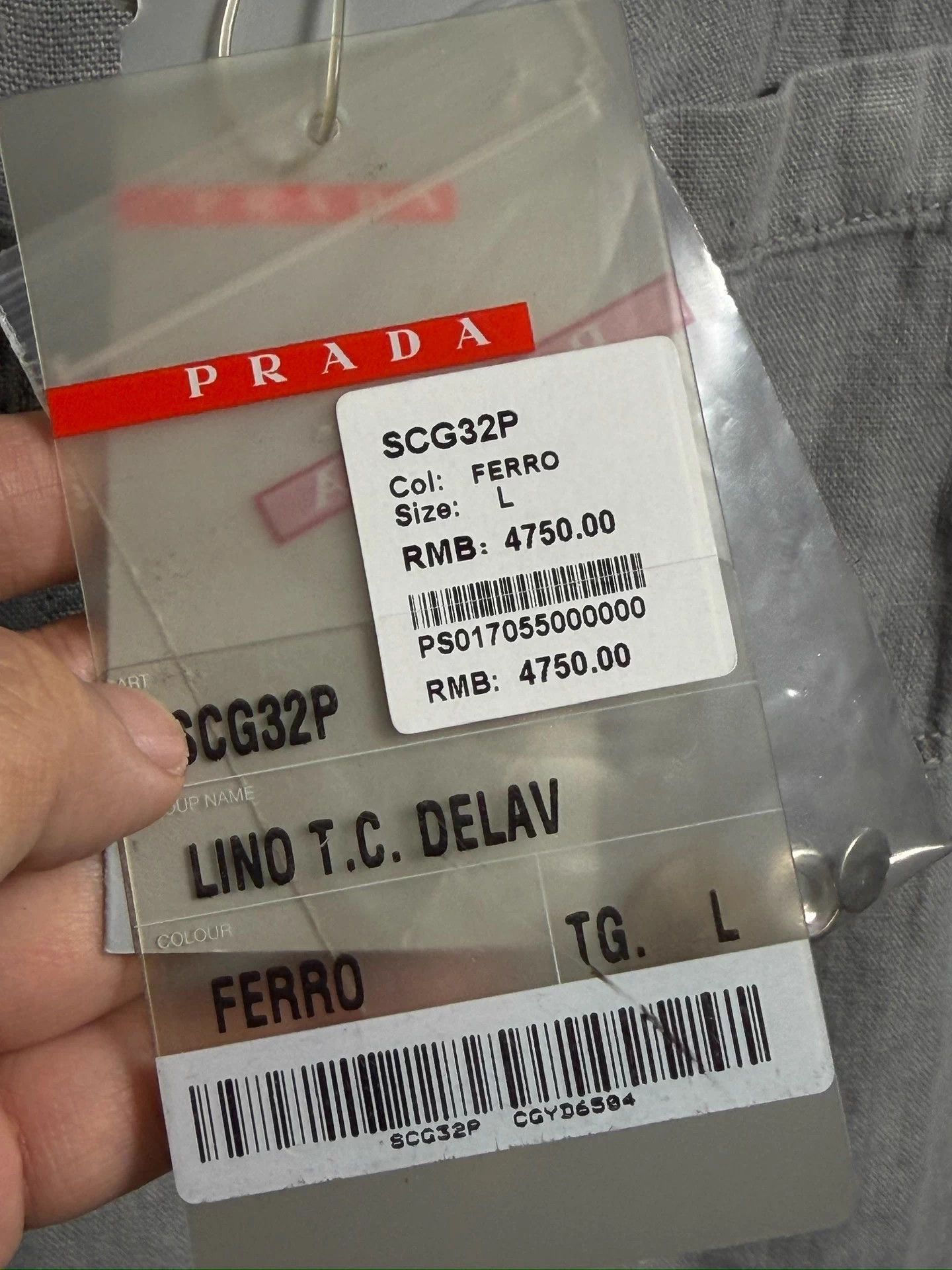 Prada Prada Linen Shirt Jacket L Gray New Size US L / EU 52-54 / 3 - 7 Thumbnail